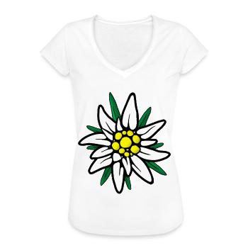 Edelweiß Edelweiss Alpen-Edelweiß - T-shirt vintage Femme - noir - Devant - Danielle (179cm)