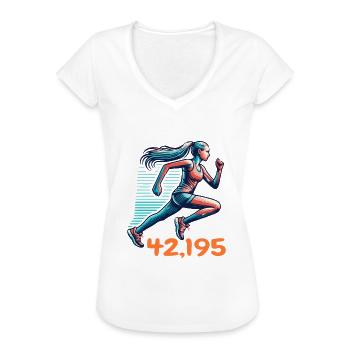 Marathonläuferin Frau Laufen Lauftraining Joggen - Frauen Vintage T-Shirt - Schwarz - Vorne - Danielle (179cm)