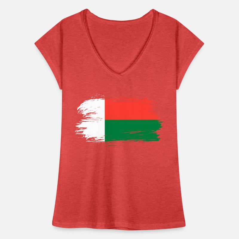 Bannière du drapeau de Madagascar T-shirt vintage Femme