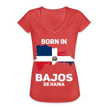 Dominican Republic - Women's Vintage T-Shirt - heather red - Front - Danielle (179cm)