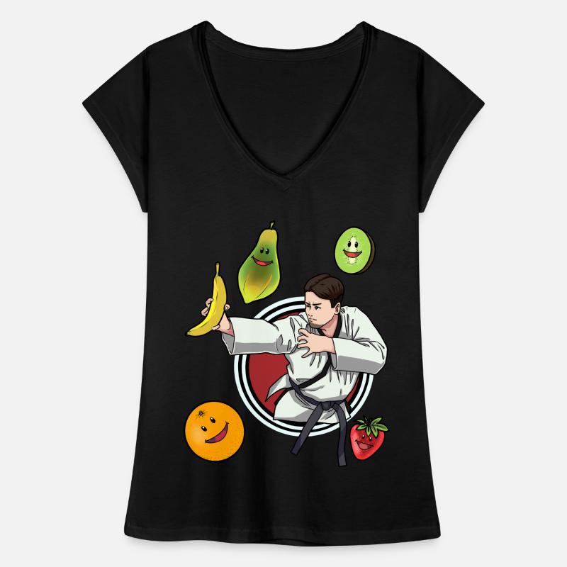 Self-Défense Vitamines Fruit Judo Fruit Victoire T-shirt vintage Femme
