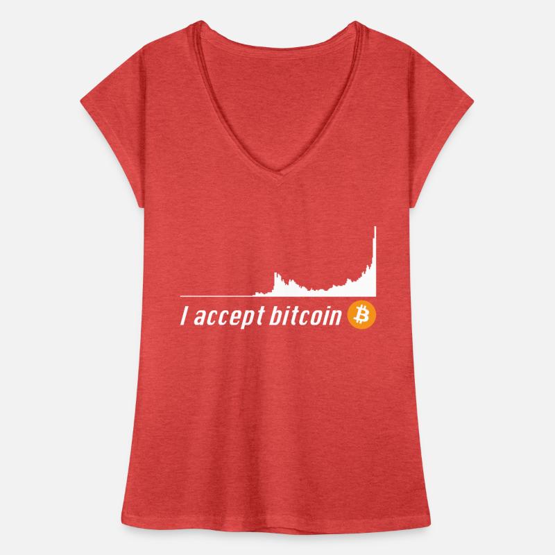 I Accept Bitcoin - Bitcoin Button Bitcoin Kurs Frauen Vintage T-Shirt