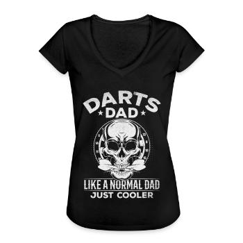 Dart Dad wie ein normaler Vater einfach cooler - - Frauen Vintage T-Shirt - Schwarz - Vorne