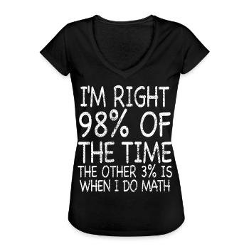 Mathe - Frauen Vintage T-Shirt - Schwarz - Vorne