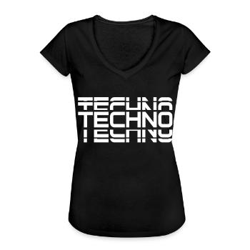 Techno Techno Techno - Dame vintage T-shirt - sort - Foran - Danielle (179cm)