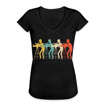 camera operator - Women's Vintage T-Shirt - black - Front - Danielle (179cm)