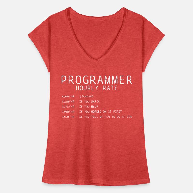 Programmer hourly wage Women's Vintage T-Shirt