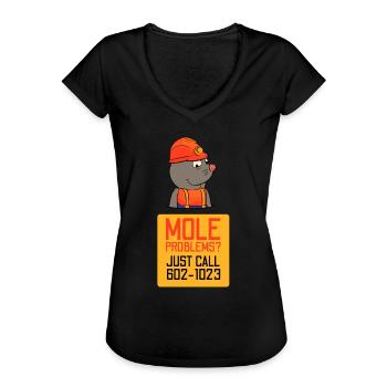 Mole problems - Women's Vintage T-Shirt - black - Front - Danielle (179cm)