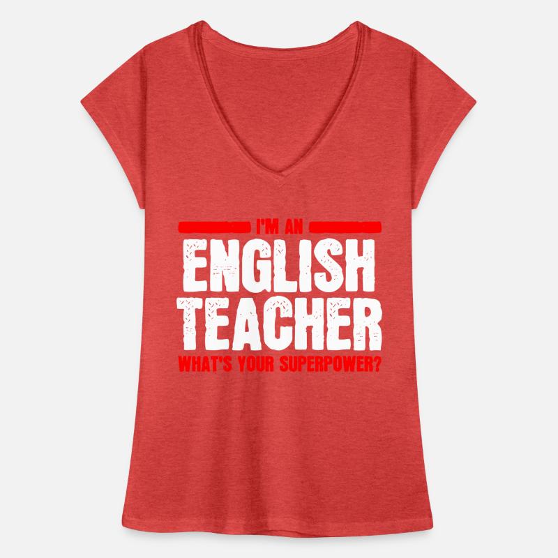 Englischlehrer Englischer Supermachtlehrer Frauen Vintage T-Shirt