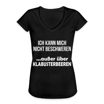 Klabusterbeeren Popo Klohumor lustige Geschenke - Frauen Vintage T-Shirt - Schwarz - Vorne
