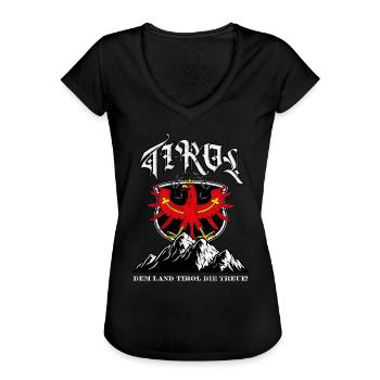 Tirol Tiroler Adler Östereich - Frauen Vintage T-Shirt - Schwarz - Vorne - Danielle (179cm)