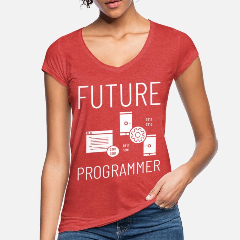 Programmierer Programmieren Computerentwickler Pc Frauen Vintage T-Shirt