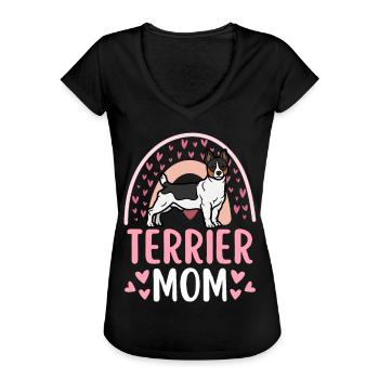 Süßer Teddy Roosevelt Terrier Welpe Kawaii - Frauen Vintage T-Shirt - Schwarz - Vorne - Danielle (179cm)