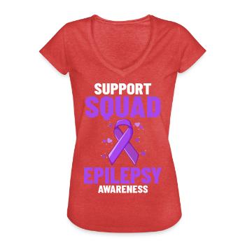 Epilepsy Convulsive disease Epileptic seizure - Women's Vintage T-Shirt - heather red - Front - Danielle (179cm)