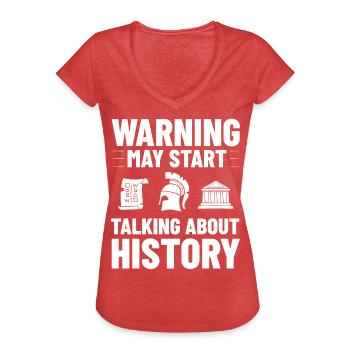 Geschichte Lehrer Lektion Professor Historiker - Frauen Vintage T-Shirt - Rot meliert - Vorne - Danielle (179cm)