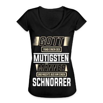 Schnorrer, einer der mutigsten Männer der Welt - Frauen Vintage T-Shirt - Schwarz - Vorne - Danielle (179cm)