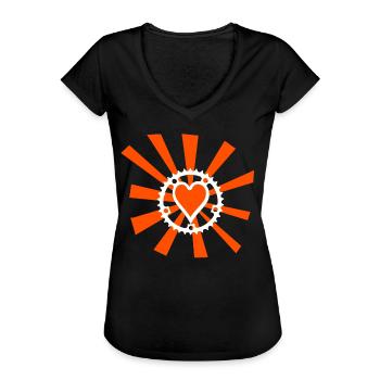 Amour du vélo - T-shirt vintage Femme - noir - Devant - Danielle (179cm)