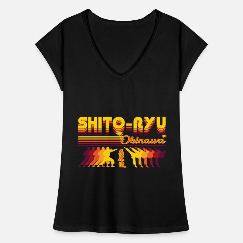 Shito-Ryu Karate Retro Design Frauen Vintage T-Shirt