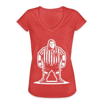 Der große, starke Schiedsrichter – Unbestechlich & - Frauen Vintage T-Shirt - Rot meliert - Vorne - Danielle (179cm)