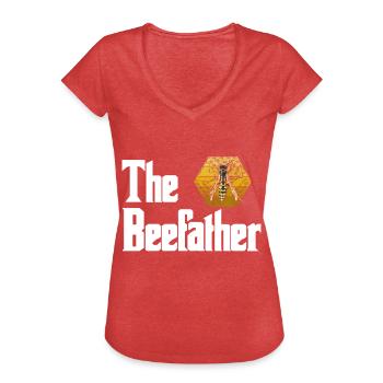 beekeeper - Women's Vintage T-Shirt - heather red - Front - Danielle (179cm)