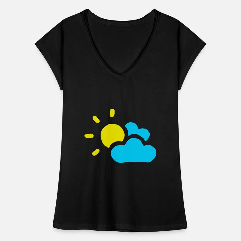 Cloudy sun clouds sky summer spring Women's Vintage T-Shirt
