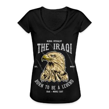 The Iraqi - great Iraq T-shirt - Women's Vintage T-Shirt - black - Front - Danielle (179cm)