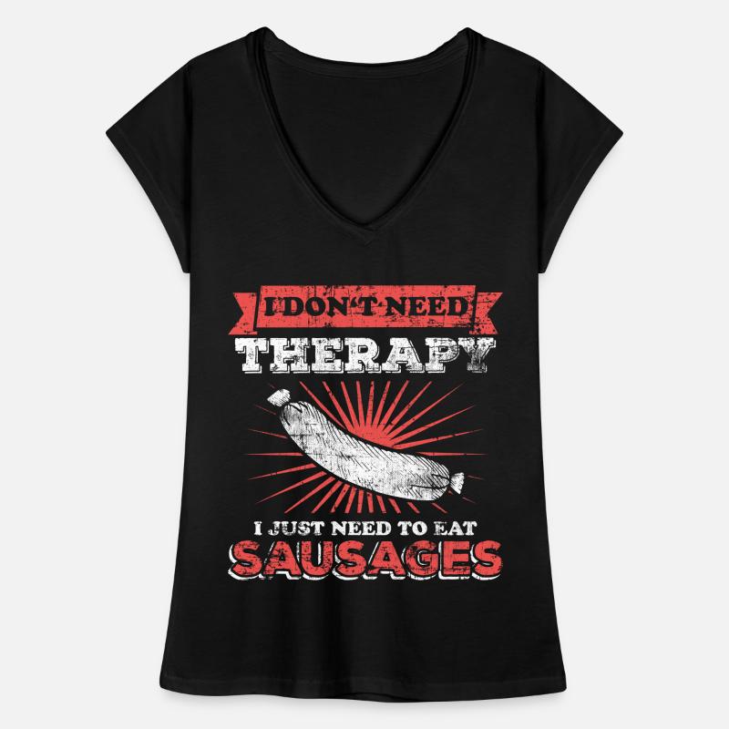 Würstchen Wurst Fleisch Frauen Vintage T-Shirt