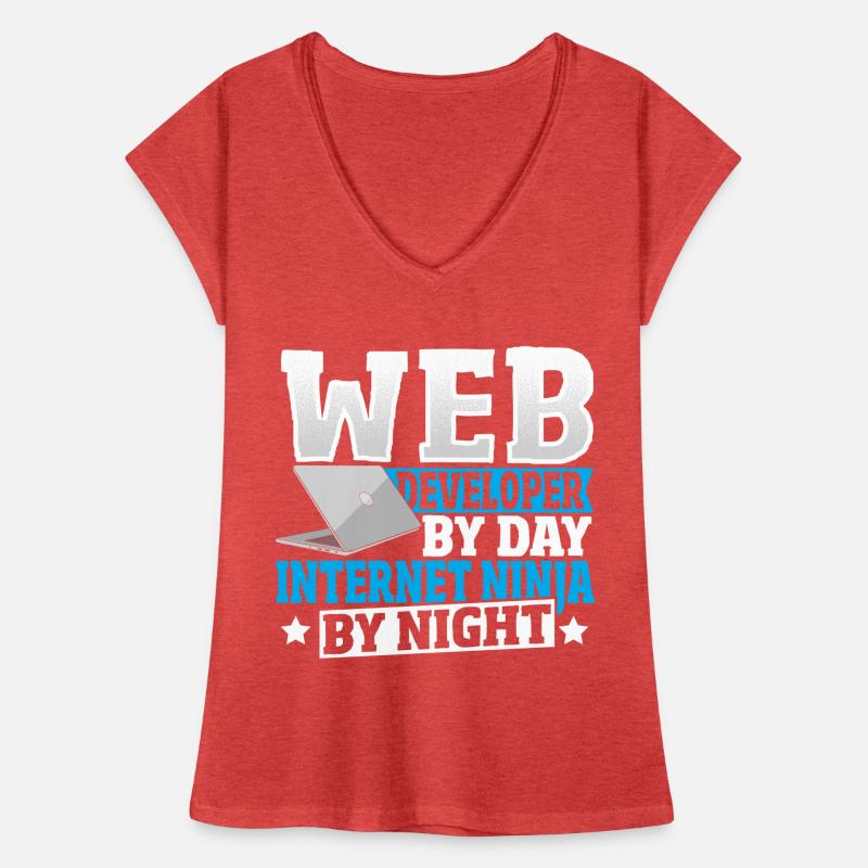 Web Developer By Day Internet Ninja By Night Frauen Vintage T-Shirt
