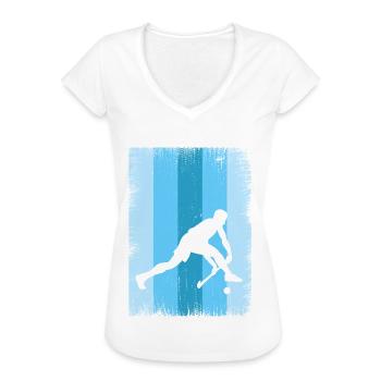 Floorball - Frauen Vintage T-Shirt - Schwarz - Vorne - Danielle (179cm)