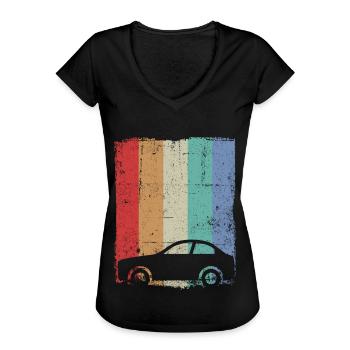 Vendeur automobile vendeur automobile - T-shirt vintage Femme - noir - Devant - Danielle (179cm)