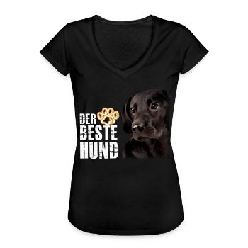 Der Beste Hund - Labrador Braun - Frauen Vintage T-Shirt - Schwarz - Vorne - Danielle (179cm)