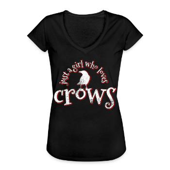 Corbeau corbeau - T-shirt vintage Femme - noir - Devant - Danielle (179cm)
