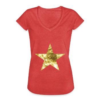 stars - Women's Vintage T-Shirt - heather red - Front - Danielle (179cm)