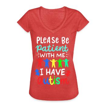 Autism autistic - Women's Vintage T-Shirt - heather red - Front - Danielle (179cm)