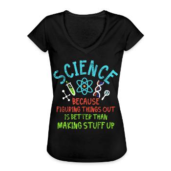 Wissenschaft Science - Frauen Vintage T-Shirt - Schwarz - Vorne - Danielle (179cm)