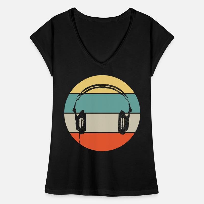 DJ Techno Retro Frauen Vintage T-Shirt