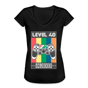 40.Geburtstag 40 jahre 40.Geburtstag Mann 40 - Frauen Vintage T-Shirt - Schwarz - Vorne
