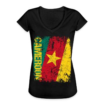 Cameroon - Women's Vintage T-Shirt - black - Front - Danielle (179cm)