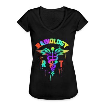 Radiology RT - Radiologen & Röntgentechniker - Frauen Vintage T-Shirt - Schwarz - Vorne - Danielle (179cm)