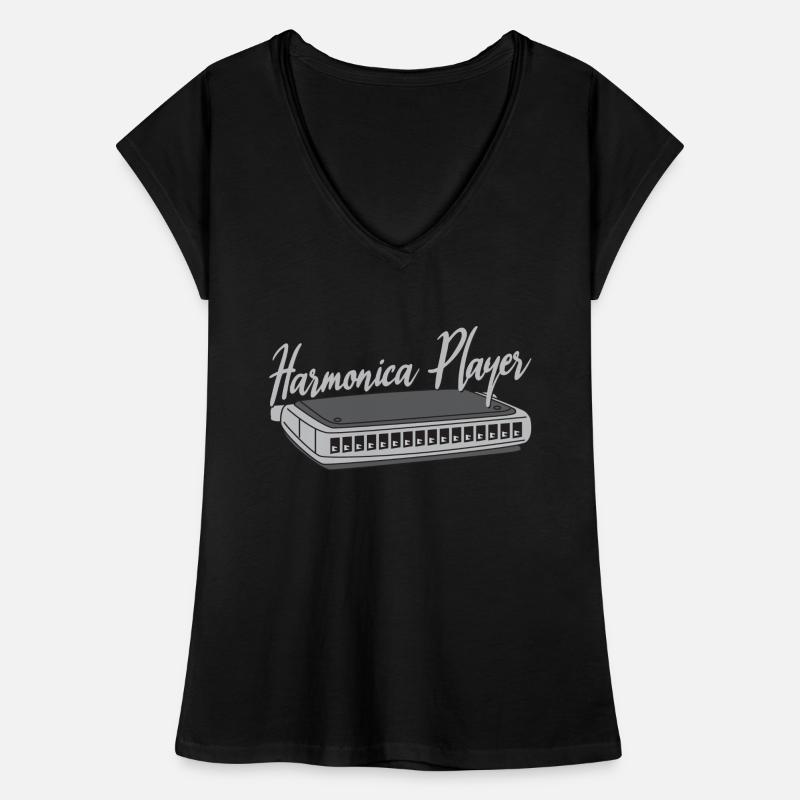 Harmonica Player Mundharmonika Harmonika Geschenk Frauen Vintage T-Shirt