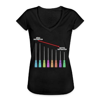 Böse Nette Patienten Medizinische Fachangestellte - Frauen Vintage T-Shirt - Schwarz - Vorne - Danielle (179cm)