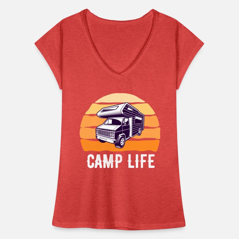 Camp Leben T-shirt vintage Femme