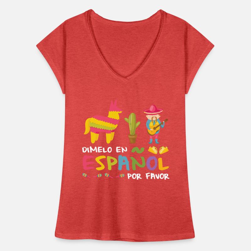 Bilingual espagnol professeur école langues cadeau T-shirt vintage Femme