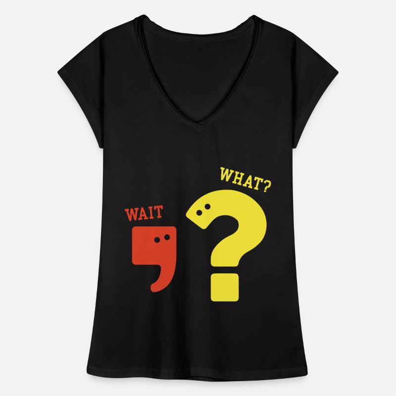 Comma Question Mark Grammar Nerd Teacher Gift Women's Vintage T-Shirt