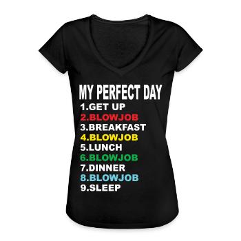 Ma fellation d’un jour parfait - T-shirt vintage Femme - noir - Devant