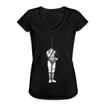 Outfit Of A Fencer En Garde Fencing - Frauen Vintage T-Shirt - Schwarz - Vorne