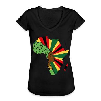 Zimbabwe Zim Simbabwe Afrika Flagge Black Heritage - Frauen Vintage T-Shirt - Schwarz - Vorne - Danielle (179cm)