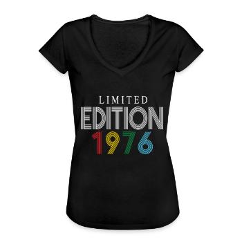 Limited Edition 1976 - Frauen Vintage T-Shirt - Schwarz - Vorne
