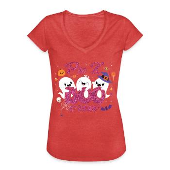Pre K Boo Crew - Frauen Vintage T-Shirt - Rot meliert - Vorne - Danielle (179cm)