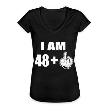 49 Geburtstag - Frauen Vintage T-Shirt - Schwarz - Vorne